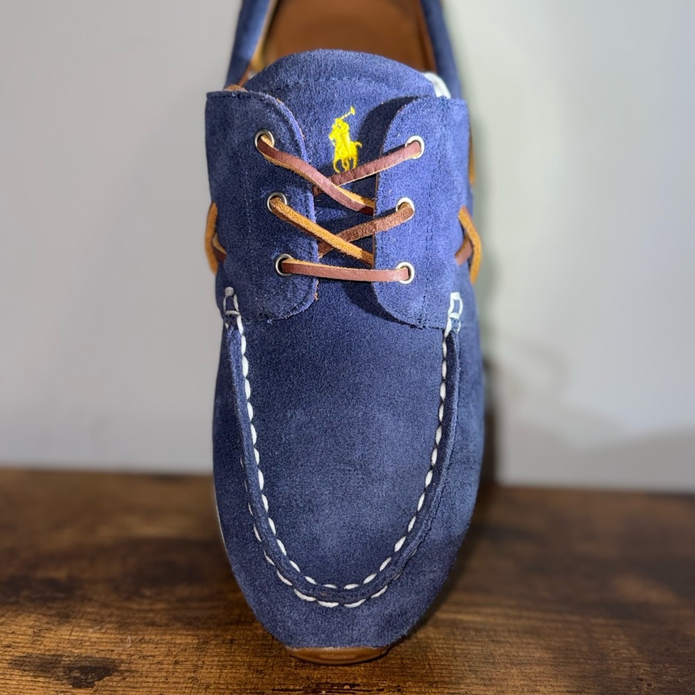 Polo by Ralph Lauren Men's Navy Suede Boat Shoes